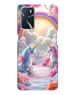 Чехол для OPPO A54s с картинкой «Радуга и единороги» Чехол для OPPO A54s с картинкой «Радуга и единороги»