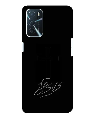 Чехол для OPPO A54s с картинкой «Графический крест Jesus» Чехол для OPPO A54s с картинкой «Графический крест Jesus»