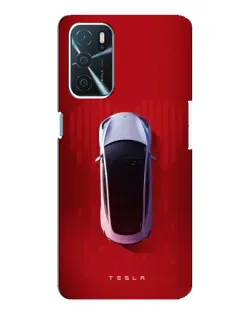 Чехол для OPPO A54s с картинкой «Tesla Top View»