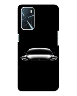 Чехол для OPPO A54s с картинкой «Фары Tesla Night»
