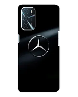 Чехол для OPPO A54s с картинкой «Mercedes на металле»