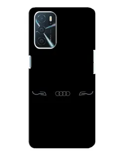 Чехол для OPPO A54s с картинкой «Audi — световой подпись»