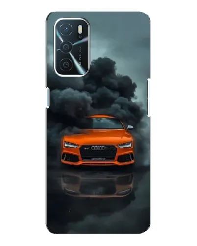 Чехол для OPPO A54s с картинкой «Audi в облаках дыма»