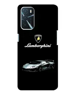 Чехол для OPPO A54s с картинкой «Логотип Lamborghini классика»