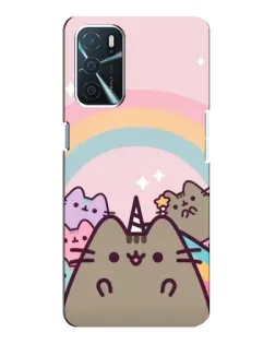 Чехол для OPPO A54s с картинкой «Единорог Pusheen»
