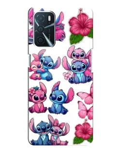 Чехол для OPPO A54s с картинкой «Стикеры Stitch и Angel»