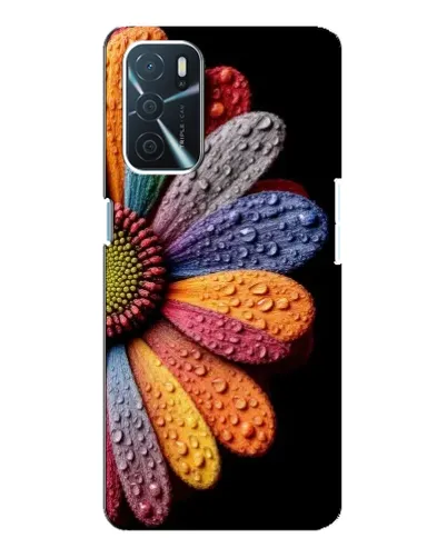 Чехол для OPPO A54s с картинкой «Радужный цветок»