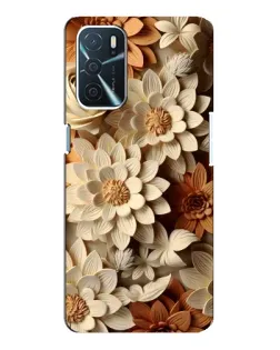 Чехол для OPPO A54s с картинкой «Бежевый флористический декор»