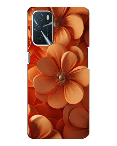 Чехол для OPPO A54s с картинкой «Оранжевый макро цветок»