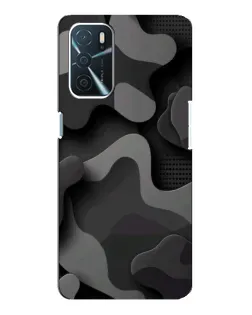Чехол для OPPO A54s с картинкой «Темный абстрактный камуфляж»