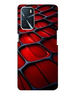 Чехол для OPPO A54s с картинкой «Красная глянцевая сетка»