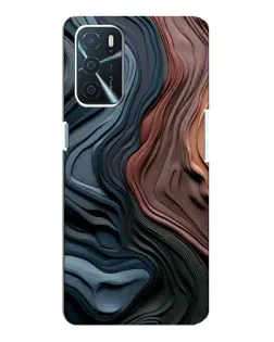 Чехол для OPPO A54s с картинкой «Цветные волны каньона»