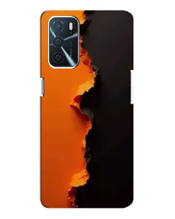 Чехол для OPPO A54s с картинкой «Оранжевый разлом»