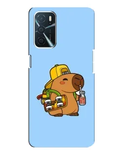 Чехол для OPPO A54s с картинкой «Капибара на скейте»