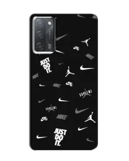 Чохол для OPPO A55 з картинкою «Nike Black Pattern»