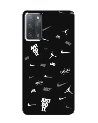 Чохол для OPPO A55 з картинкою «Nike Black Pattern»