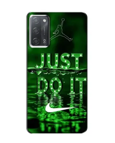 Чохол для OPPO A55 з картинкою «Зелений неоновий Nike»