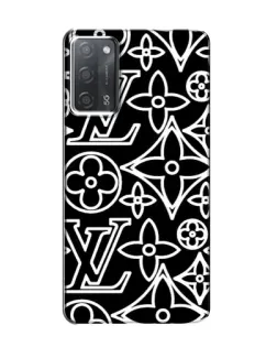 Чохол для OPPO A55 з картинкою «Чорно-білий візерунок LV»