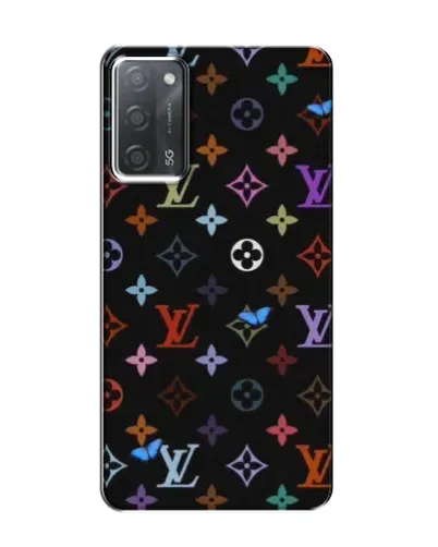 Чохол для OPPO A55 з картинкою «Кольорова монограма LV»