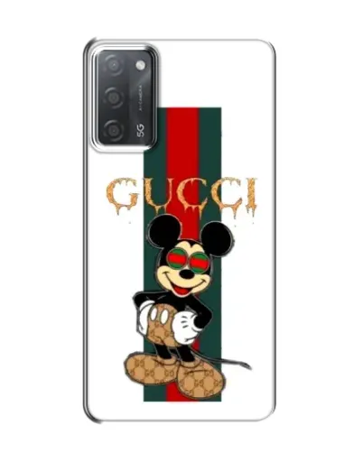 Чохол для OPPO A55 з картинкою «Міккі Маус Gucci — смуги»