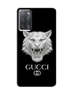 Чохол для OPPO A55 з картинкою «Gucci — срібний лев»