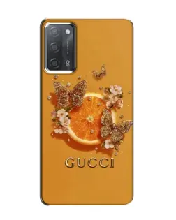 Чохол для OPPO A55 з картинкою «Gucci — золоті метелики»