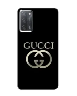 Чохол для OPPO A55 з картинкою «Gucci — золото на чорному»