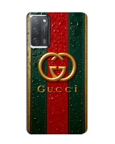 Чохол для OPPO A55 з картинкою «Gucci — фірмова смуга та золото» Чохол для OPPO A55 з картинкою «Gucci — фірмова смуга та золото»