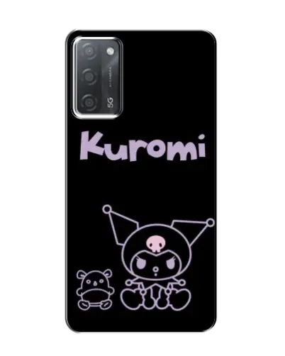 Чохол для OPPO A55 з картинкою «Kuromi — чорний мінімалізм»