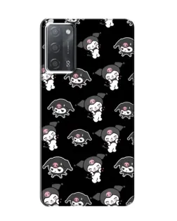 Чохол для OPPO A55 з картинкою «Чорний паттерн Kuromi»