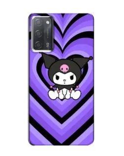 Чохол для OPPO A55 з картинкою «Kuromi та фіолетові серця»