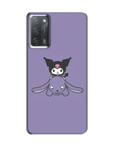Чохол для OPPO A55 з картинкою «Kuromi на ліловому фоні»