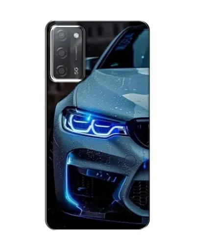Чехол для OPPO A55 с картинкой «Взгляд BMW с синими фарами»