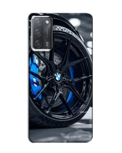 Чехол для OPPO A55 с картинкой «Колесо BMW вблизи»