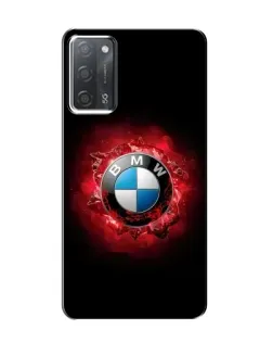 Чехол для OPPO A55 с картинкой «Логотип BMW — вспышка»