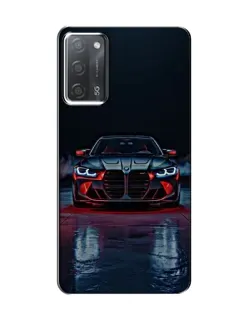 Чехол для OPPO A55 с картинкой «BMW на мокрой дороге»