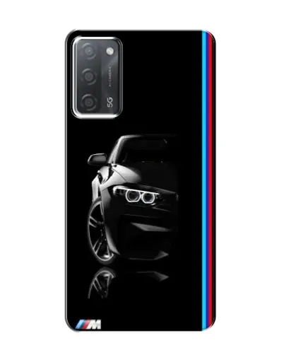 Чехол для OPPO A55 с картинкой «Силуэт BMW в темноте»