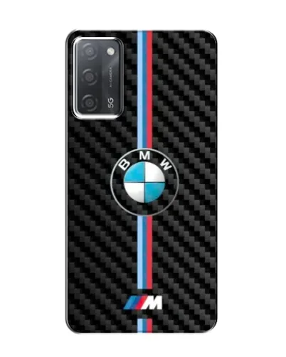 Чехол для OPPO A55 с картинкой «Эмблема BMW и карбон»