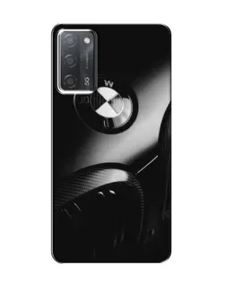 Чехол для OPPO A55 с картинкой «Эмблема BMW — макро»