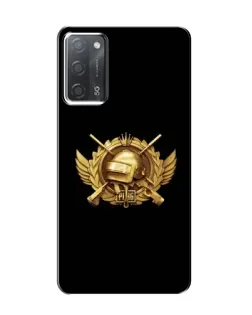 Чехол для OPPO A55 с картинкой «PUBG — оранжевый градиент»