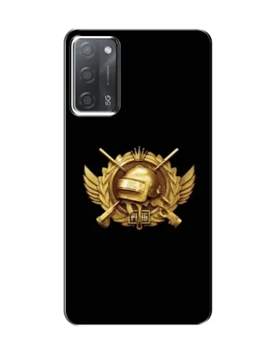 Чехол для OPPO A55 с картинкой «PUBG — оранжевый градиент»
