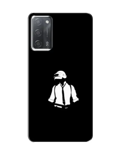 Чехол для OPPO A55 с картинкой «PUBG — белый шлем»
