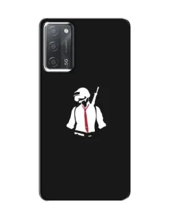 Чехол для OPPO A55 с картинкой «PUBG — силуэт воина»