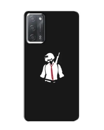 Чехол для OPPO A55 с картинкой «PUBG — силуэт воина»
