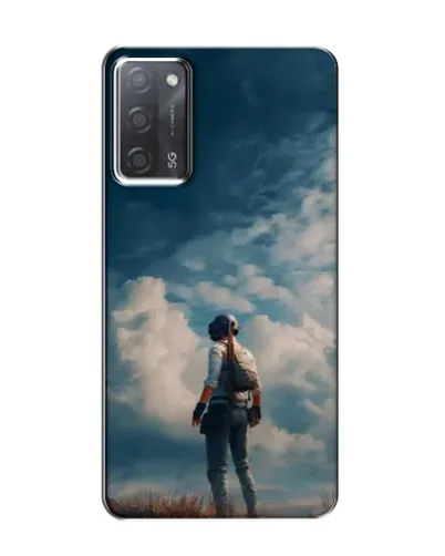 Чехол для OPPO A55 с картинкой «Герой PUBG на скале»