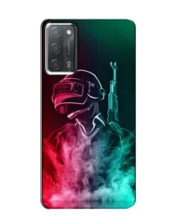 Чехол для OPPO A55 с картинкой «PUBG — огненный воин»