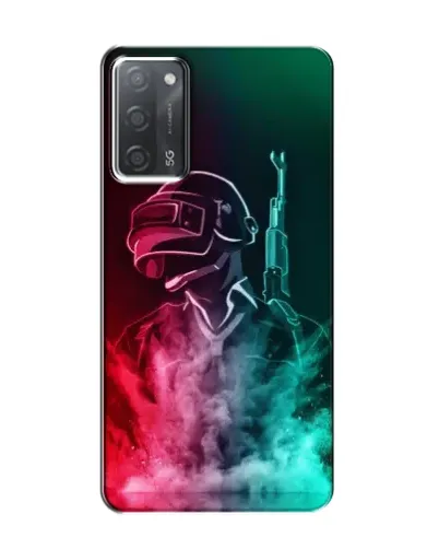 Чехол для OPPO A55 с картинкой «PUBG — огненный воин»