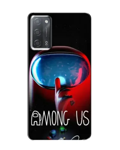 Чехол для OPPO A55 с картинкой «Красный импостер — макро» Чехол для OPPO A55 с картинкой «Красный импостер — макро»