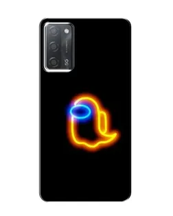 Чехол для OPPO A55 с картинкой «Among Us неоновое сияние»