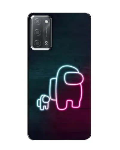 Чехол для OPPO A55 с картинкой «Among Us неон-арт» Чехол для OPPO A55 с картинкой «Among Us неон-арт»